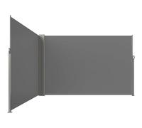 CTREVL Heavy Duty Retractable Side Awning, Outdoor Privacy Screen Fence, Waterproof UV Protection Folding Divider for Patio, Garden, Poolside & Balcony(Grey,160x1200cm)