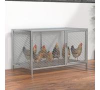 CTREVL Large Metal Chicken Coop with Skylight on the Top for 10-15 Chickens, Chicken Enclosure Outdoor Easy to Assemble Metal Frame Chicken Pen Duck House Rabbits Cage for Outdoor Backyard Farm Use(Si
