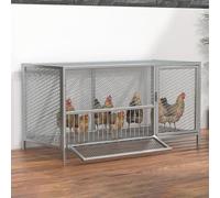 CTREVL Large Metal Chicken Coop with Skylight on the Top for 10-15 Chickens, Chicken Enclosure Outdoor Easy to Assemble Metal Frame Chicken Pen Duck House Rabbits Cage for Outdoor Backyard Farm Use(Si