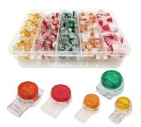 CTRICALVER 220 Telephone Line Connector, UY/UY2/UR/UR2/UG Telephone Line Connector Kit, Frozen Crimp Connector, Suitable for Telephone Lines, Clear Snap Button