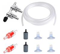 CTRICALVER air Tube Connector 40 Pieces Set Y Type T Type L Type I Type Fitting Branch Connection 4 Types Aquarium Plastic Clear Oxygen Tube Outer Diameter 5mm Inner Diameter 4mm (5m)