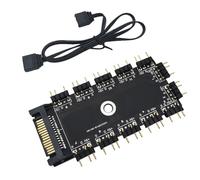 CTRICALVER Argb Hub, 1 to 11 Ports ARGB HUB 5V 3Pin RGB Splitter Hub with SATA/IDE Port