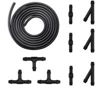 CTRICALVER Car Windshield Washer Hose Kit with 9 Hose Connectors 3M Washer Pipe to Connect Car Water Pump and Nozzles