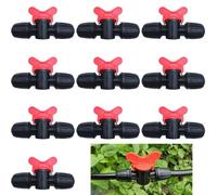 CTRICALVER Drip Irrigation Kit, 10pcs Regulating Valve, Hose Sting Valve, 1/2 inch Fittings, Garden Irrigation, 16mm Tube