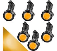 CTRICALVER High Power 18mm 9W Eagle Eye LED Light,Car Motorcycle DRL Daytime Running Light Fog Lamp Reversing Light Marker Light 12V Waterproof(Yellow，6PCS)