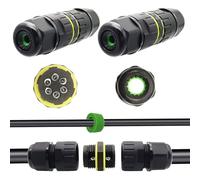 CTRICALVER IP68 Waterproof Junction Box | M20 Outdoor Cable Connector Weatherproof Electrical Connector External Sleeve Coupler, A.W.G: 20-13, for 2 PIN/ 3 PIN/ 4 PIN/ 5 PIN Cables