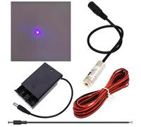 CTRICALVER Laser Module Adjustable Focal Kit, 405nm Industrial Laser Module Diode 3-5V 2.1mm DC Plug +Power Supply kit (Light Source Shape: Purple piont)