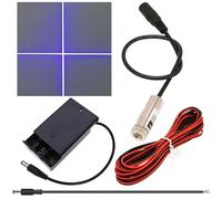 CTRICALVER Laser Module Adjustable Focal Kit, Industrial Laser Module Diode 3-5V 2.1mm DC Plug 405nm +Power Supply kit (Light Source Shape: Purple Cross)