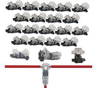 CTRICALVER Low Voltage H T Tap Quick Splice Wire Connectors No Wire-Stripping Compact Electrical Wire Terminals for 18-22 AWG T Type 1-pin 1 Way 18Pcs Black Transparent T1