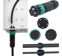 CTRICALVER Outdoor Ccable Connector, Panel Type Waterproof Plug Connector, Male/Female Socket IP68 Cable Connector, for 2 PIN/3 PIN/4 PIN/5 PIN Docking Cables