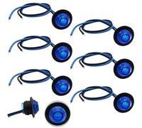 CTRICALVER Side Marker Lights Blue, LED Marker Lights, LED Side Lights 12V/24V Universal, 6Pcs Trailer Side Lights, Suitable for Bus, Trucks, Trailers, Cab Labels, Taillight Brake Light