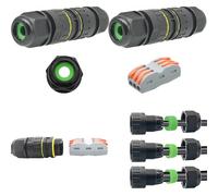 CTRICALVER Waterproof Junction Box Outdoor Cable Connector New IP68 Connector External Sleeve Coupler 5mm-14mm (Pack of 2)