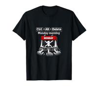 Ctrl+Alt+Delete Monday Morning Programmer Humor Design T-Shirt