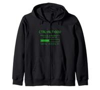 CTRL ALT GOV Rebooting Government Nerd Sarcastic Funny Zip Hoodie