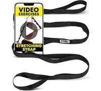 Ctrl Sports Stretching Strap Non Elastic Yoga Strap with Loops - Stretching Band for Physical Therapy, Stretch Bands for Exercise and Flexibility - Stretch Strap with 10 Loops, Hamstring & Leg