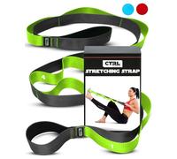CTRL Sports Stretching Strap with Loops - Non Elastic Stretch Band for Physical Therapy, Yoga & Stretching - Green Nylon Strap with 10 Loops, 78 Inches Long, 1.5 Inches Wide