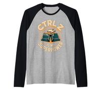 Ctrl Z is My Superpower Funny Digital Art Gift Raglan Baseball Tee