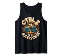 Ctrl Z is My Superpower Funny Digital Art Gift Tank Top