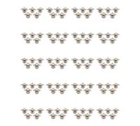 CTRLZS 100 PCS UHF SO239 Female 2 Hole Female Jack with Rhombic Flange Soldering Panel Connector Socket Female Connector