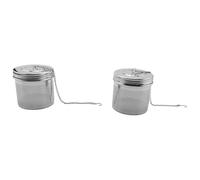 CTRLZS 2 Pack Large Tea Ball Infuser for Loose Leaf Tea & Spice Infuser for Cooking, Threaded Lid, Extra Fine Mesh Tea Strainer