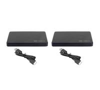 CTRLZS 2pcs 2.5In SATA to USB 3.0 Solid State Enclosure Mobile Hard Disk Cassette with USB3.0/2.0 Cable for HDD SSD External