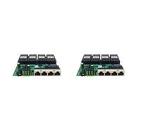 CTRLZS 2X 100M Reverse POE Fast Ethernet Fiber Switch 4F4E Output 12V Optical Media Converter SC PCBA Placa Metro Board
