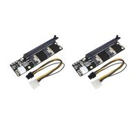 CTRLZS 2X 2 Port SlimSAS 8i X2 to PCIe 4.0 X16 Slot Adapter Card SFF8654 Riser Card for Network Graphics Video Card GPU