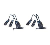 CTRLZS 2X 2 Port SlimSAS 8i X2 to PCIe5.0 X16 Slot Adapter Card Kits SFF8654 Riser Card GEN5 Graphics Video Card GPU 6Pin Power