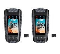 CTRLZS 2X 4K 60FPS Multifunctional Cycling Camera Rainproof 2.0 Inch IPS Screen WiFi Connection with LED Flashlight Bike Horn