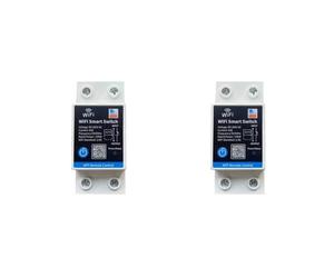 CTRLZS 2X 63A Smart Switch Relay APP Remote Control Timer Din Rail 2P Smart Switch Works with for //Salute