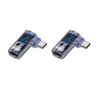 CTRLZS 2X 90 Degree USB C Adapter Right Angle U Shape Type C Adapter 40Gbps Data Transfer PD 140W USB4.0 8K 60Hz Converter, A
