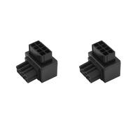 CTRLZS 2X ATX 8Pin Female 90 Degree Angled to 8 Pin Male Power Adapter GPU Power Steering Connector for Graphics Video Card GPU