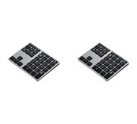 CTRLZS 2X Bluetooth Number Pad, 35 Keys Wireless Numeric Keypad, Portable Slim Bluetooth Numpad for Laptop,PC, Desktop