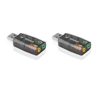 CTRLZS 2X External USB Sound Card 3D Audio Headset Microphone Adapter for PC Desktop Support for Three-Dimensional Sound
