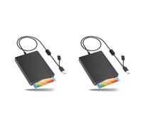 CTRLZS 2X Floppy Disk Reader, 3.5 Inch External Floppy Disk Drive with USB Type-C, Portable FDD Floppy Disk Drive for Laptop PC