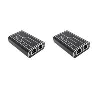 CTRLZS 2X Gigabit POE Extender 2 Port 1000M Network Switch Repeater 30W IEEE802.3Af/At Plug&Play for PoE Switch NVR IP Camera