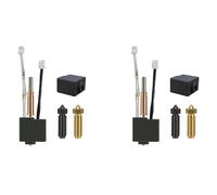 CTRLZS 2X Hotend for -3 Combo Print-Head Extruder Kit Heater Block Heating-Cartridge Thermistor with Extra 0.4MM Nozzles