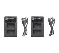 CTRLZS 2X Lcd Dual Usb Battery Charger for Fw50 Np Fw50 Np-Fw50 Npfw50 Battery Nex-3 Nex-5 Nex-6 -A55 A33 A6000 Camera