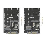 CTRLZS 2X M.2 NGFF MSATA SSD to 2.5 Inch SATA 6.0Gbps 2 in 1 Adapter Converter Card Support PC Laptop Hard Disk Diagram