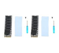 CTRLZS 2X M.2 to Sata3.0 Adapter Card M.2 PCIE 16Gbps Sata 6G 5 Port Hard Drive Extension Hard Drive Converter Card JMB585 Chip