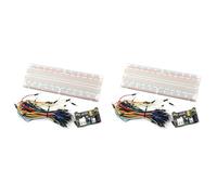 CTRLZS 2X MB102 Breadboard Power Module Kit with 830 Point Solderless Breadboard & 65 Flexible Jumper Wires for Prototyping