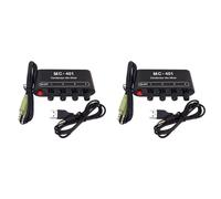 CTRLZS 2X New Mini Audio Mixer Condenser Microphone Mixer Microphone Amplifier for Computer Mobile Phone Sound Card