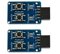 CTRLZS 2X PC-Boot-Mini Motherboard Boot Test Board 9 Pin PC on/Off Button for PC Motherboard