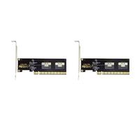 CTRLZS 2X PCIe 4.0 X16 to 4 Ports NVMe-Compatible Expansion Card PCI-E /3 SlimSAS 8I SFF8654 Graphics Card Adapter