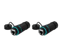 CTRLZS 2X RJ45 Network Straight Head IP68 Waterproof Cat5/Cat6 Network Cable Connector Outdoor Dustproof Rj45 Wire Joint Plug