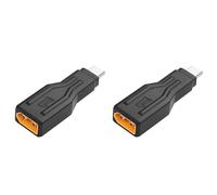 CTRLZS 2X to USB C Adapter Storage Male to Type-C Male 100W 20V Charging Connector for Laptops LED
