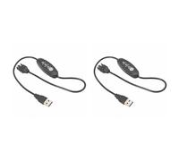 CTRLZS 2X USB 5V to 12V Boost Fan Cable Adjustable USB to 4 Pin Fan Cable 3 Gears Adjustable Speeds USB to 12V