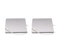 CTRLZS 2X USB External CD/DVD Drive Type C Portable Drive-Free CD Players for Laptop PC,Silver