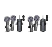 CTRLZS 2X Wireless Lavalier Microphones for, Android, USB-C Microphone, Mini Microphone with Noise Reduction