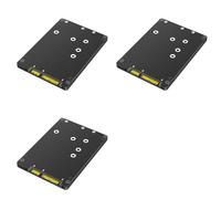 CTRLZS 3X 2 in 1 Combine M.2 NGFF Key B & MSATA SSD to 2.5 SATA3 Adapter with Plastic Enclosure SSD Case Box